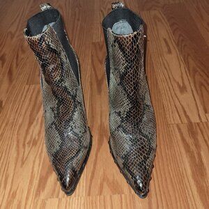 Faux snake Skin booties